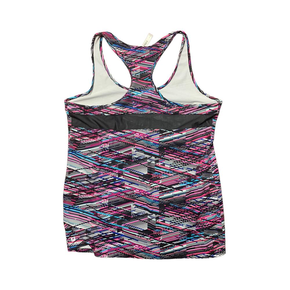Fabletics Large Striped Pattern Mesh Panel Racerb… - image 2